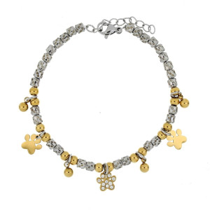 BRACCIALE CM 17+4 TYCHE IN ACCIAIO