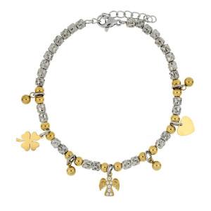 BRACCIALE CM 17+4 TYCHE IN ACCIAIO