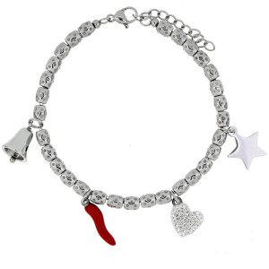 BRACCIALE CM 17+4 TYCHE IN ACCIAIO