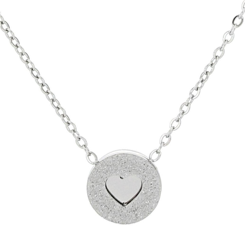 COLLANA "ADANA" CM 40+6 CON ZIRCONI IN ACCIAIO MM 10