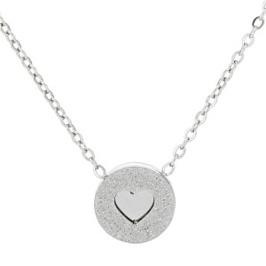COLLANA "ADANA" CM 40+6 CON ZIRCONI IN ACCIAIO MM 10