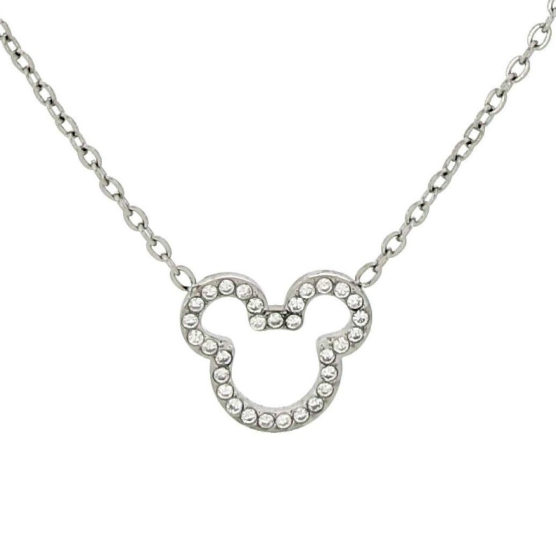 COLLANA "ADANA" CM 40+5 CON ZIRCONI IN ACCIAIO MM 11