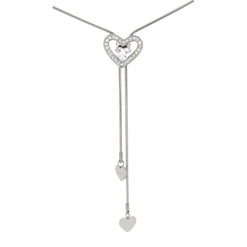COLLANA IRIDE CON SALISCENDI CM 82 IN ACCIAIO MM 20