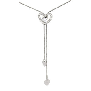 COLLANA IRIDE CON SALISCENDI CM 82 IN ACCIAIO MM 20