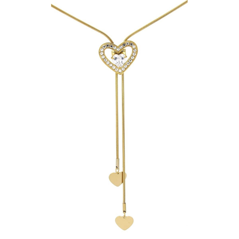COLLANA IRIDE CON SALISCENDI CM 82 IN ACCIAIO MM 20