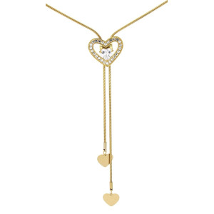 COLLANA IRIDE CON SALISCENDI CM 82 IN ACCIAIO MM 20
