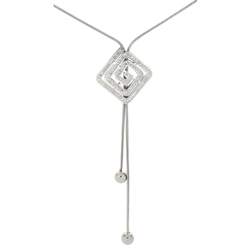 COLLANA IRIDE CON SALISCENDI CM 70 IN ACCIAIO MM 33