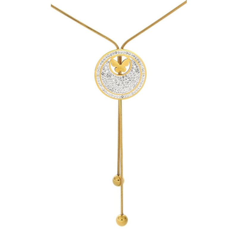 COLLANA IRIDE CON SALISCENDI CM 70 IN ACCIAIO MM 32