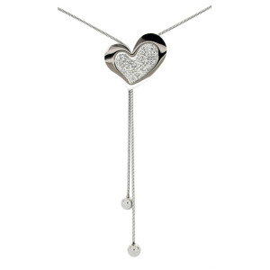 COLLANA IRIDE CON SALISCENDI CM 70 IN ACCIAIO MM 26