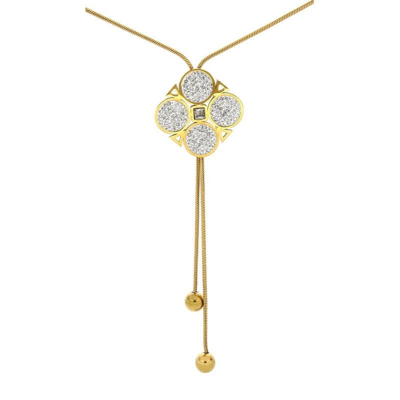 COLLANA IRIDE CON SALISCENDI CM 70 IN ACCIAIO MM 33