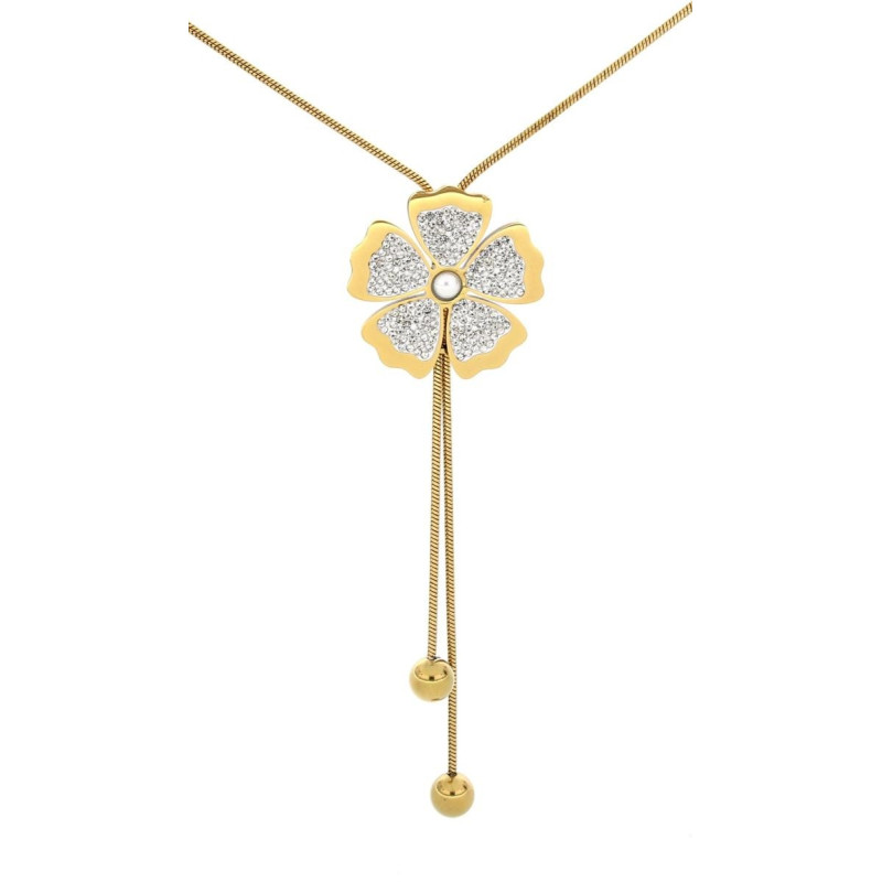 COLLANA IRIDE CON SALISCENDI CM 70 IN ACCIAIO MM 33