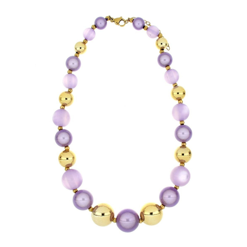 COLLANA FLORA CM 41+5  IN ACCIAIO