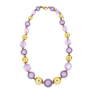 COLLANA FLORA CM 41+5  IN ACCIAIO