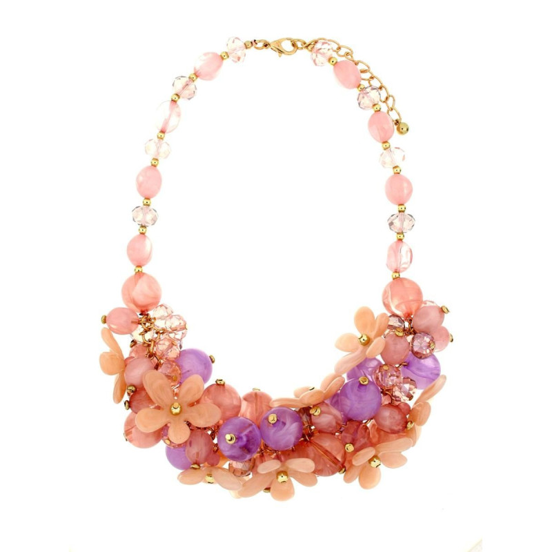 COLLANA FLORA CM 50+6  IN ACCIAIO