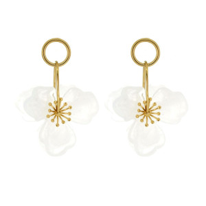 ORECCHINO FLORA CM 5  IN ACCIAIO MM 36