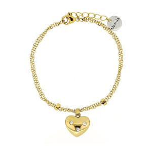 BRACCIALE CM 16+3 IDEAL CUORE MM 13 IN ACCIAIO
