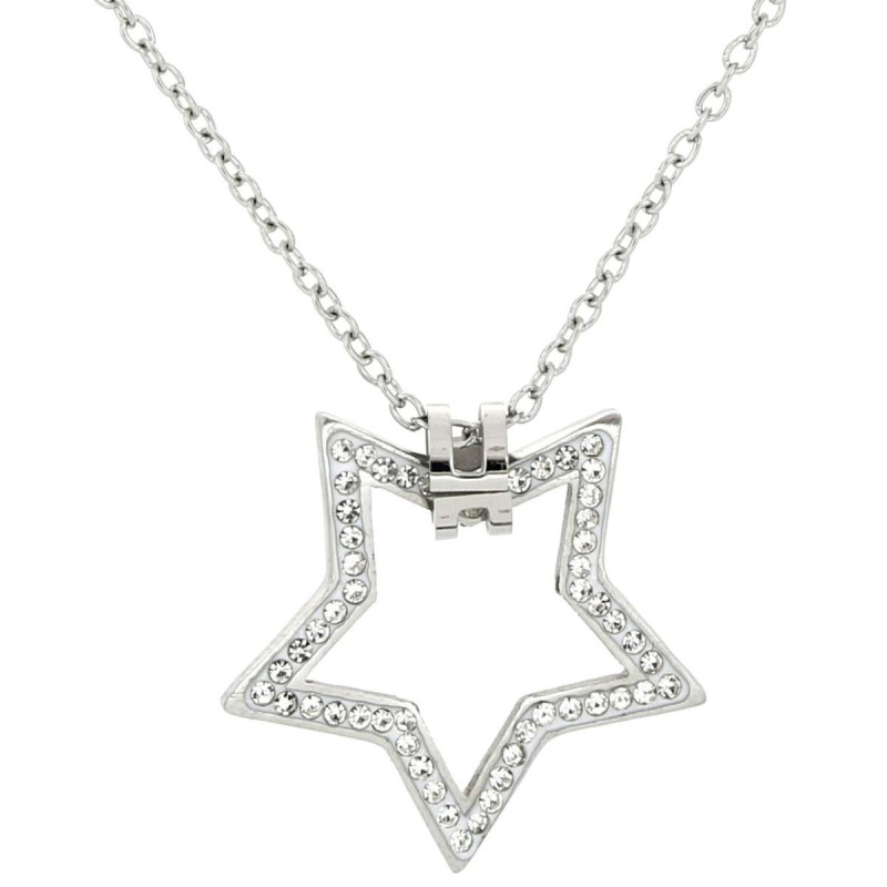 COLLANA CM 45+5 IDEAL STELLA MM 19 IN ACCIAIO