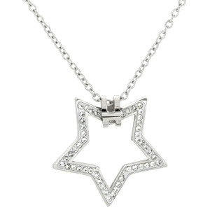COLLANA CM 45+5 IDEAL STELLA MM 19 IN ACCIAIO