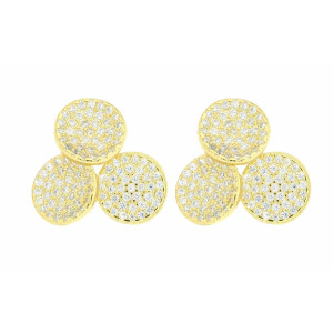 ORECCHINO PAVE' MM 13 IN ARGENTO 925