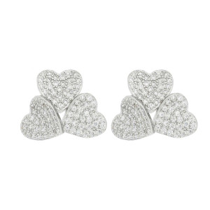 ORECCHINO PAVE' MM 12 IN ARGENTO 925