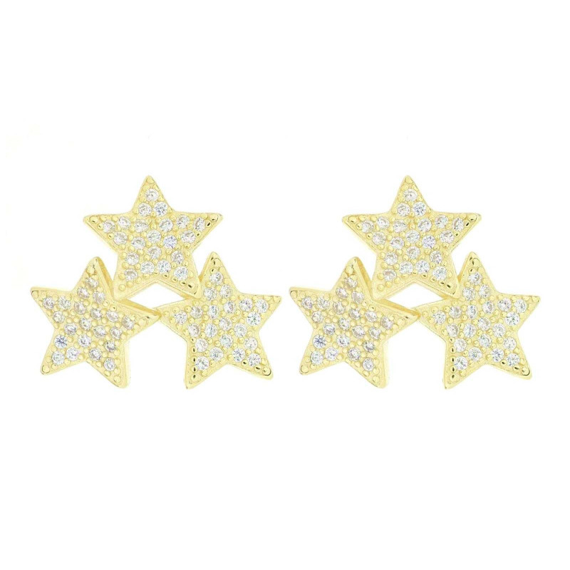 ORECCHINO PAVE' MM 13 IN ARGENTO 925