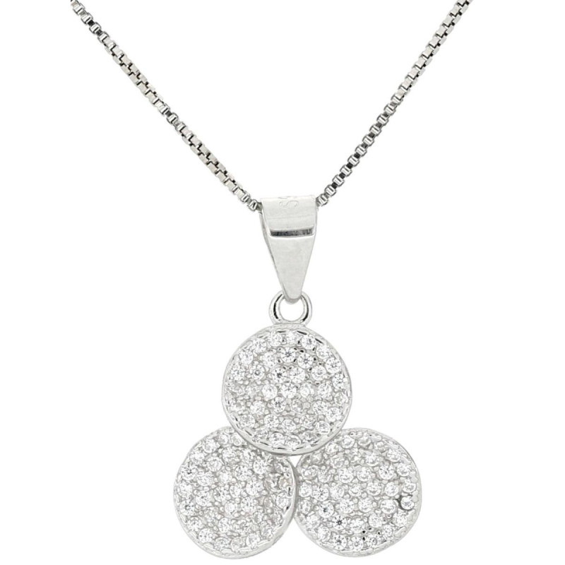 PENDENTE PAVE' MM 16 IN ARGENTO 925
