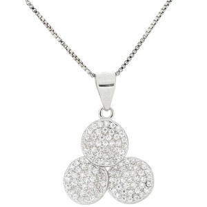 PENDENTE PAVE' MM 16 IN ARGENTO 925