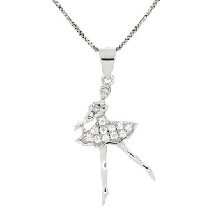 PENDENTE BALLERINA IN ARGENTO 925