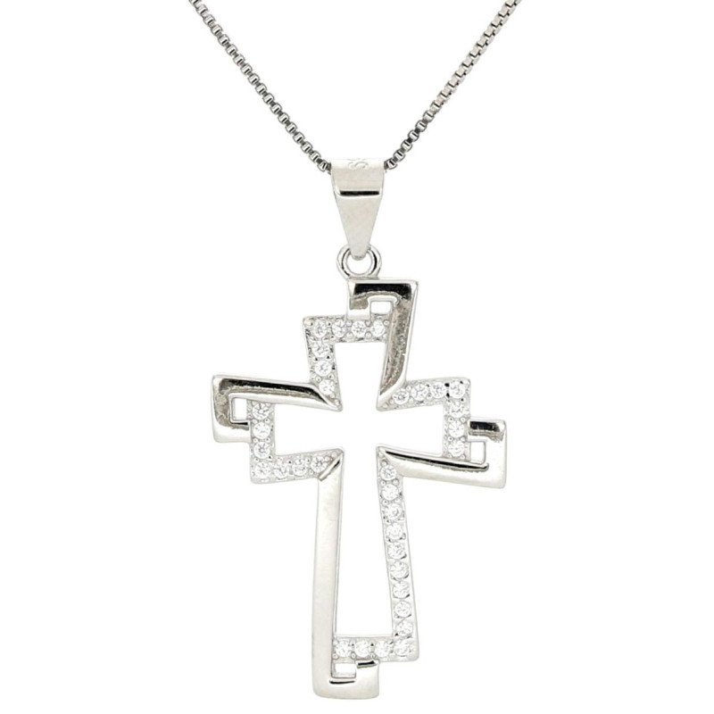 PENDENTE MM 27X18 CROCE IN ARGENTO 925