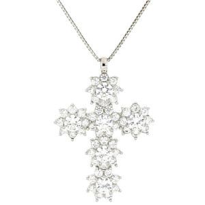 PENDENTE MM 30X21 CROCE IN ARGENTO 925