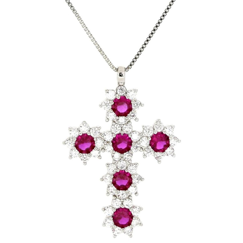PENDENTE MM 30X21 CROCE IN ARGENTO 925