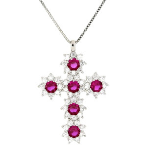 PENDENTE MM 30X21 CROCE IN ARGENTO 925