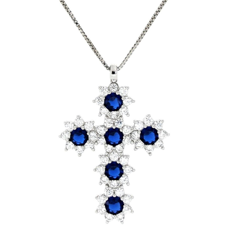 PENDENTE MM 30X21 CROCE IN ARGENTO 925