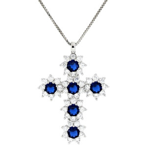 PENDENTE MM 30X21 CROCE IN ARGENTO 925