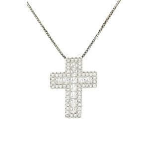 PENDENTE MM 18X13 CROCE IN ARGENTO 925