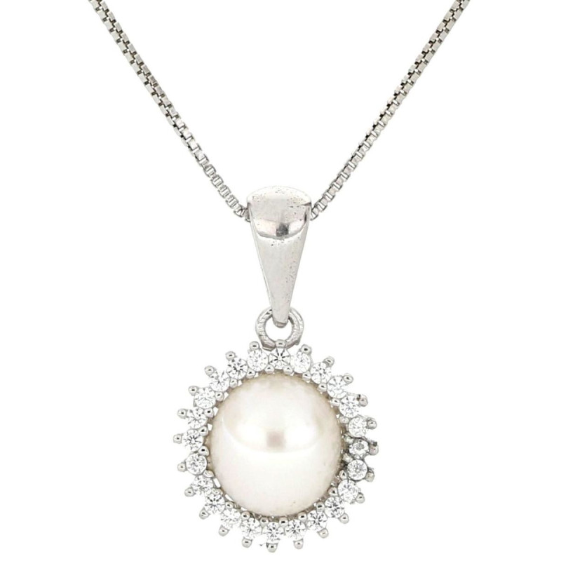 PENDENTE PERLA MM 12 IN ARGENTO 925 MM 8