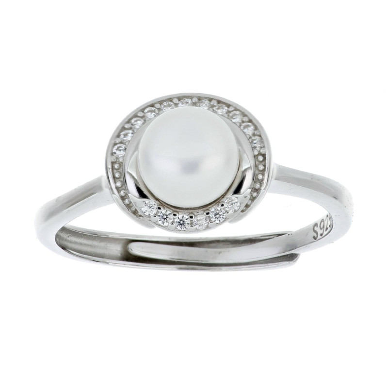 ANELLO PERLA MM 9 IN ARGENTO 925 MM 6