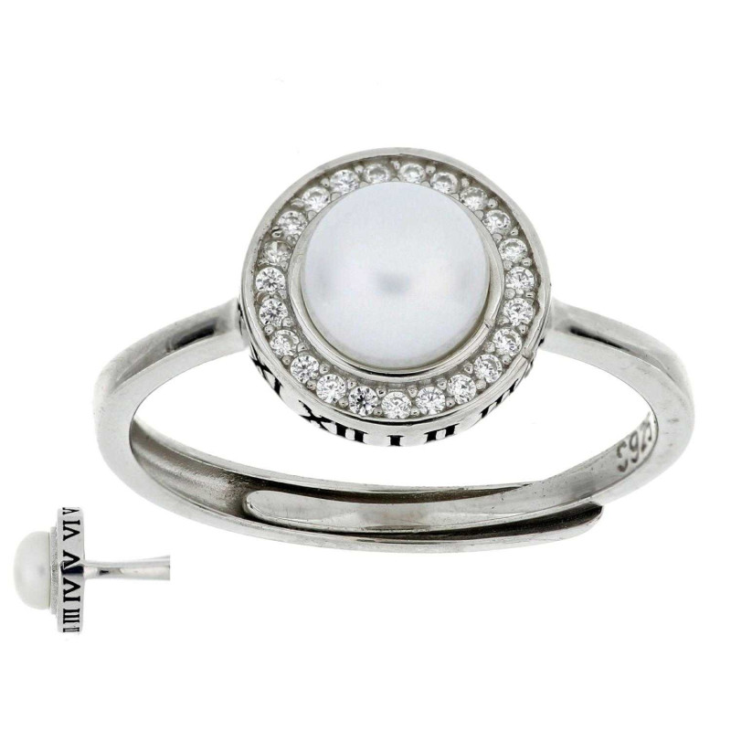 ANELLO PERLA MM 10 IN ARGENTO 925 MM 6