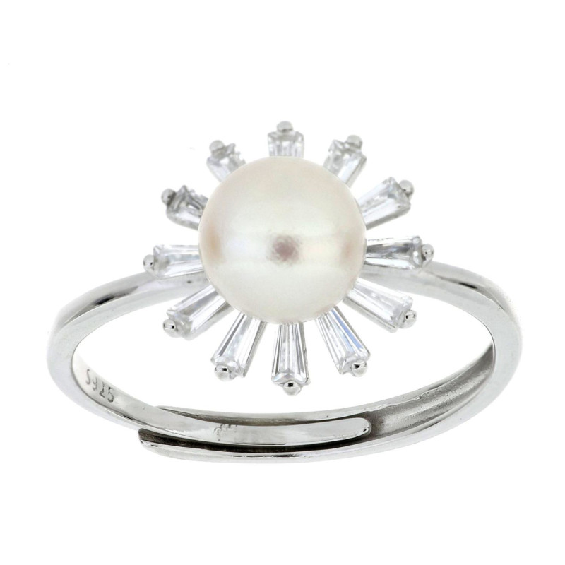 ANELLO PERLA MM 12 IN ARGENTO 925 MM 7