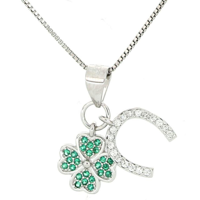PENDENTE PORTAFORTUNA IN ARGENTO 925