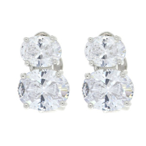 ORECCHINI MISTI MM 15 CHIUSURA A CLIP IN ARGENTO 925