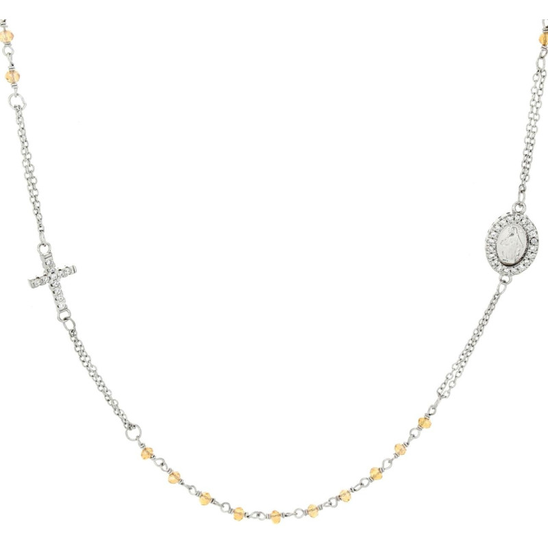 COLLANA CM 50+5 ROSARIO IN ARGENTO 925