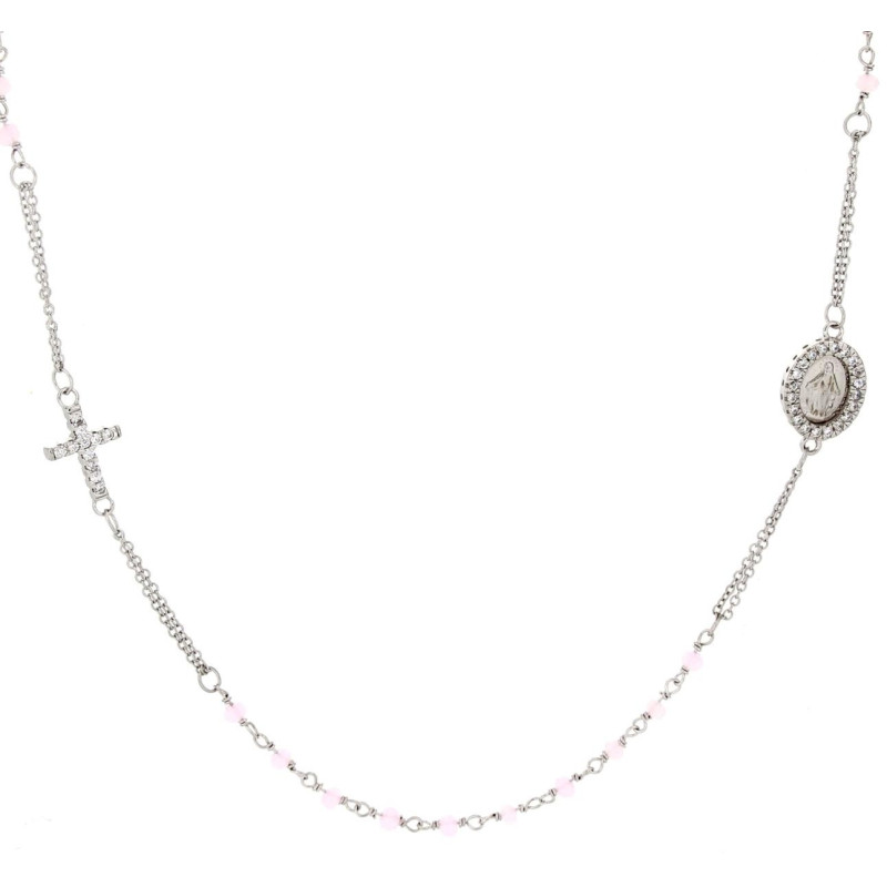 COLLANA CM 50+5 ROSARIO IN ARGENTO 925