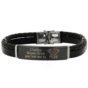 BRACCIALE CM 21 PAPA' IN ACCIAIO MM 11