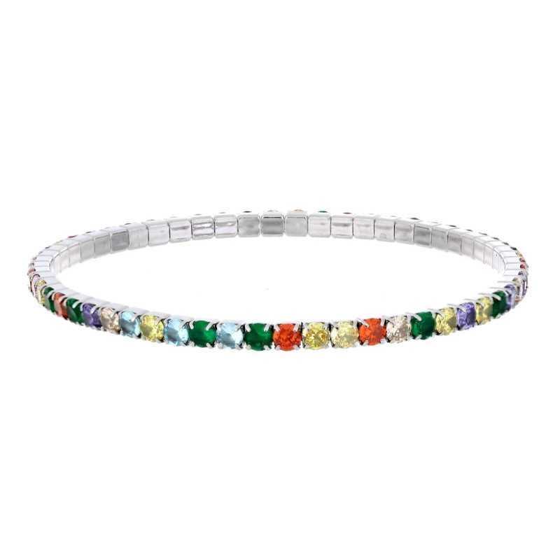 BRACCIALE TENNIS A MOLLA MM 3 IN ACCIAIO
