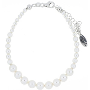 COLLANA CM 40+4 PERLA MM 4 E ARGENTO 925