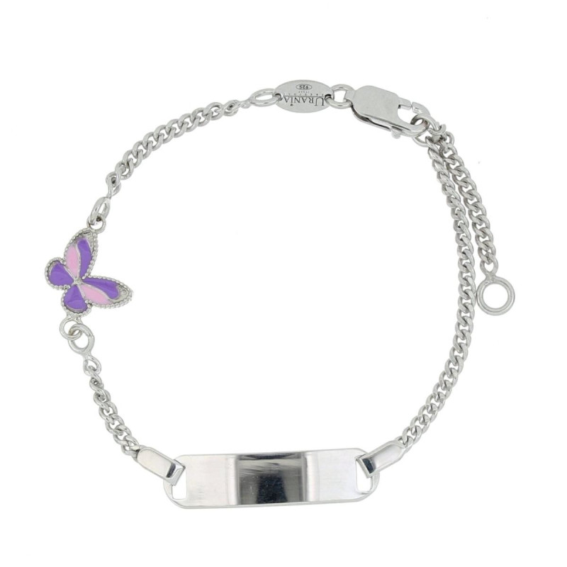 BRACCIALE BABY CM 14+2 TARGA MM 24 IN ARGENTO 925