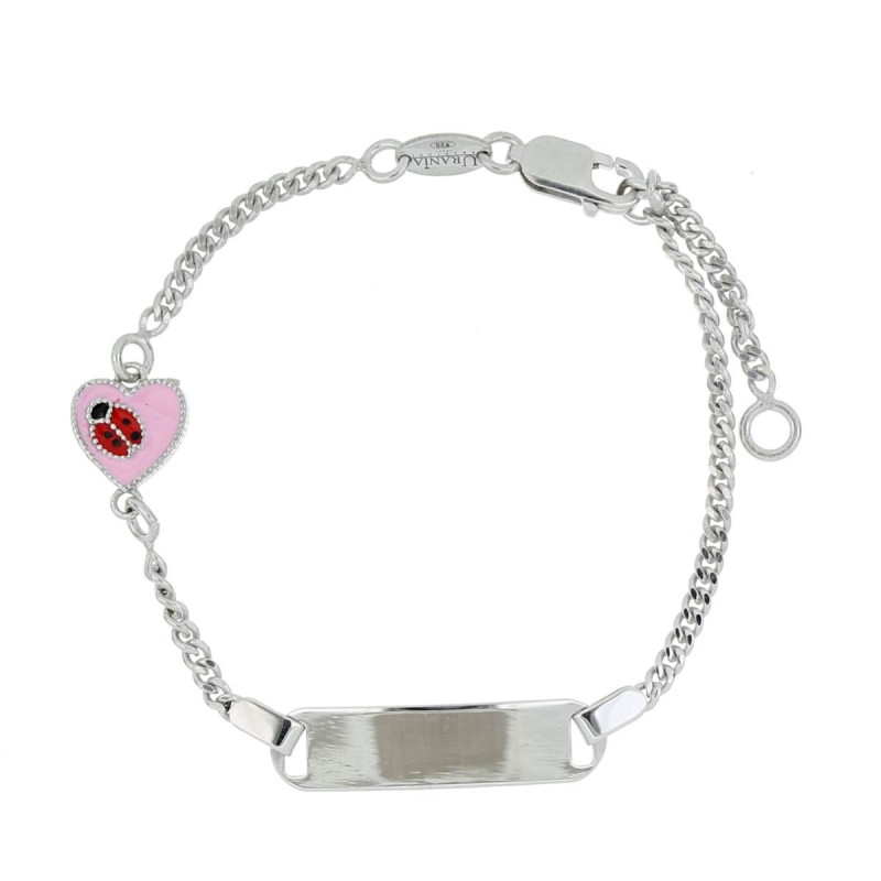 BRACCIALE BABY CM 14+2 TARGA MM 24 IN ARGENTO 925