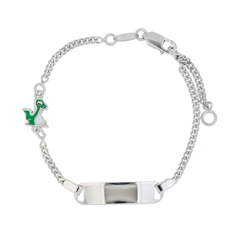 BRACCIALE BABY CM 14+2 TARGA MM 24 IN ARGENTO 925