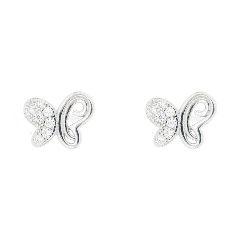 ORECCHINI MISTI FARFALLA MM 6X8 IN ARGENTO 925